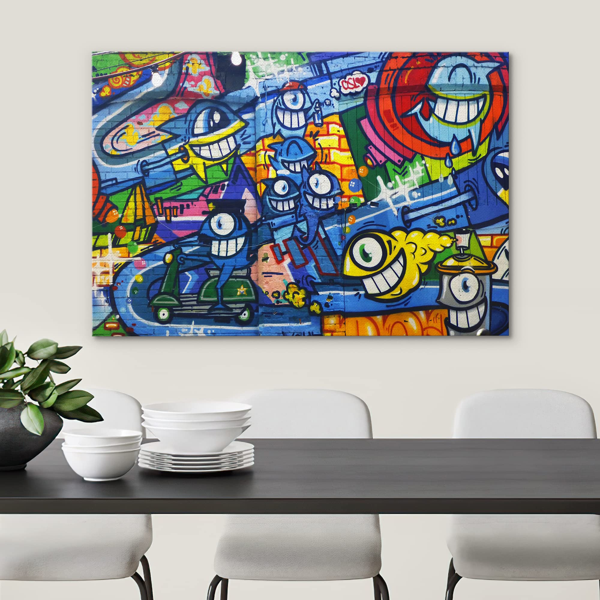 Amazon.co.jp: SIGNWIN フレーム付きキャンバス壁アート カラフル